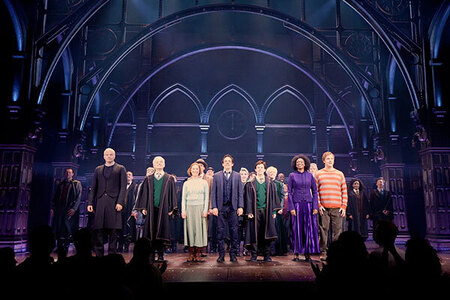 Cursed Child cast on stage