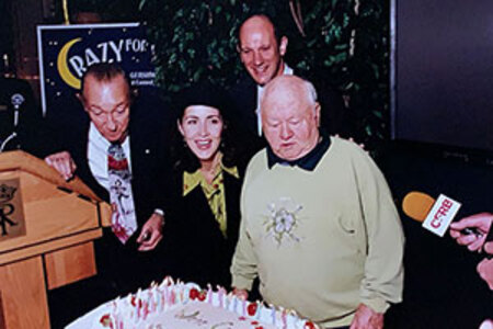 Crazy For You celebrations with Mickey Rooney, Camilla Scott and Ed and David Mirvish.