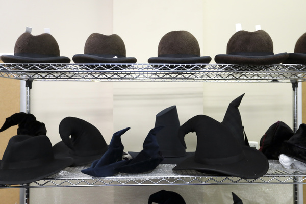 Some of the hundreds of hats created for this production
