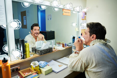 Paulo Szot backstage at & Juliet - Photo credit Jenny Anderson