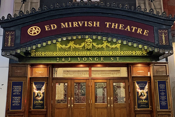 caa ed mirvish theatre exterior building and marquee