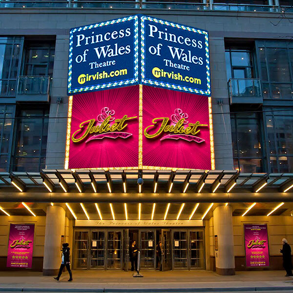 princess of wales theatre with and juliet marquee