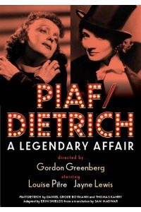 Piaf/Dietrich Artwork in marquee lights