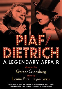 Piaf/Dietrich Artwork in marquee lights
