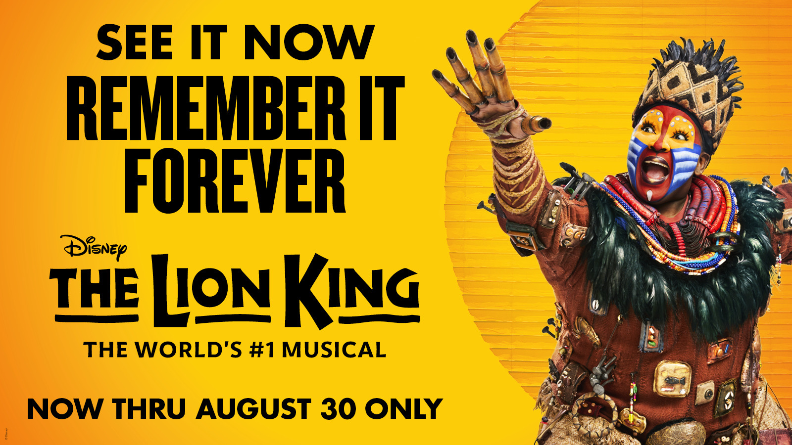 Disney’s The Lion King Will Conclude Its Toronto Run on August 30