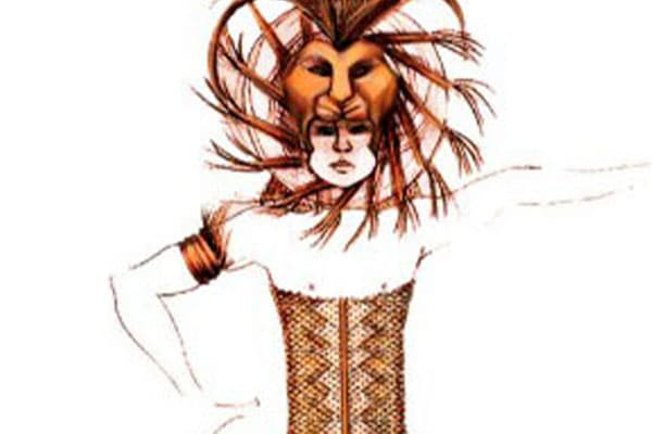 artistic sketch of simba costume