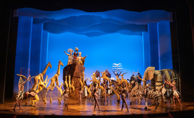 Company of THE LION KING on Broadway, Circle of Life. Photo Credit: Matthew Murphy ©Disney