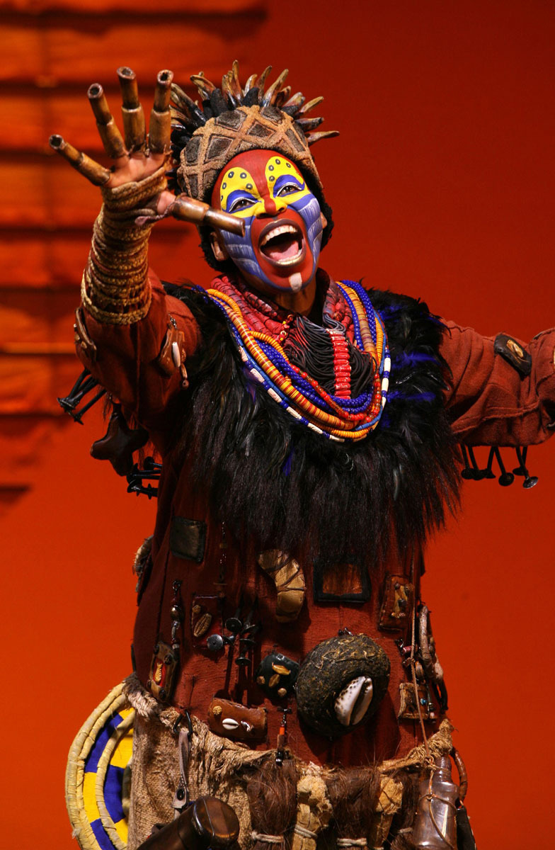 Tshidi Manye as Rafiki in THE LION KING on Broadway. Photo Credit: Joan Marcus ©Disney